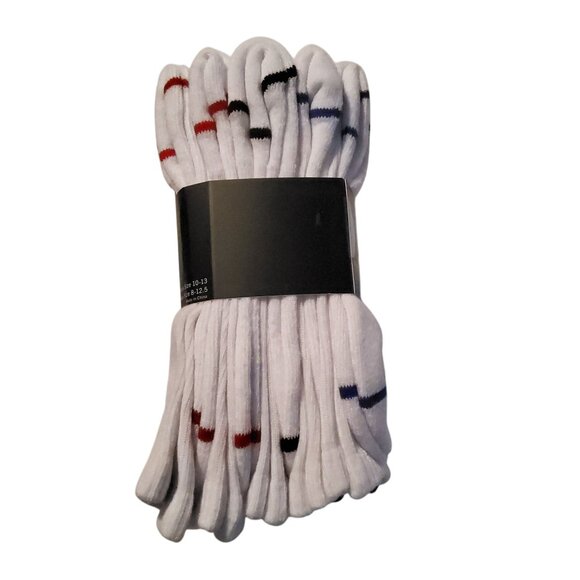 True Religion MenS Half Cushion Crew Athletic Socks 10 Pack Black White - Picture 5 of 5